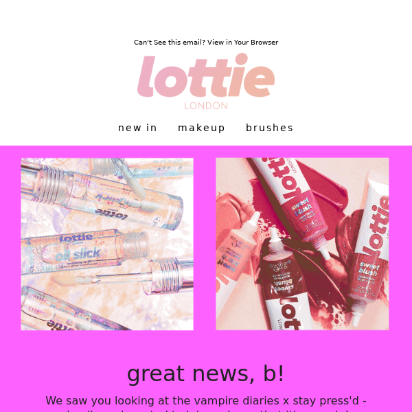 Lottie London, price drop alert!