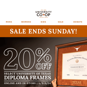 Diploma Frame Sale Ends This Sunday! 🚨