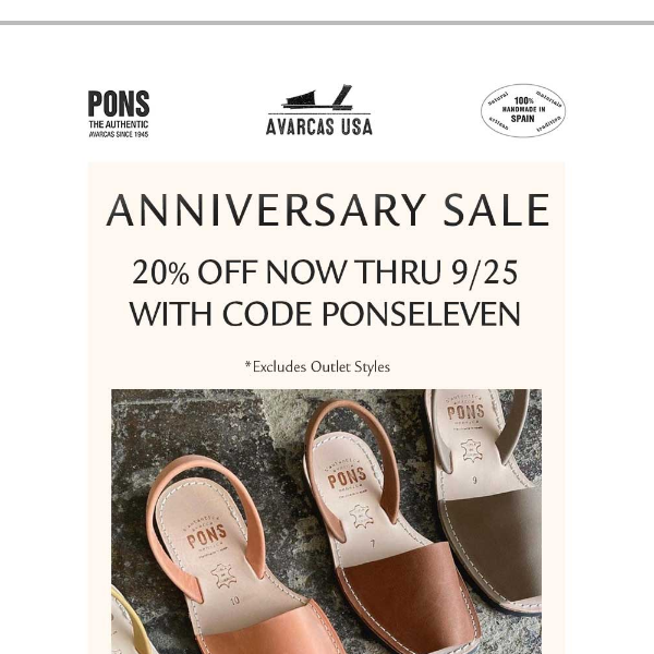 20% Off 〰️ Anniversary Sale