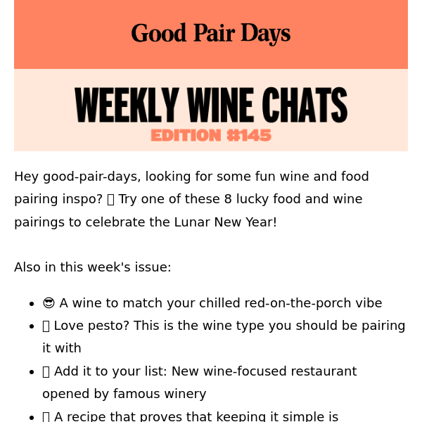 Weekly Wine Chats #145⛱