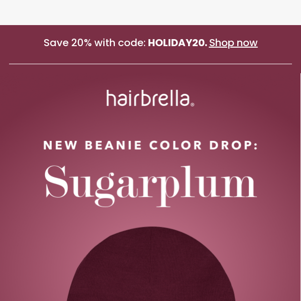 20% off the beanie in Sugarplum!