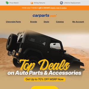 ENDING TODAY: Save Big on Auto Parts & More