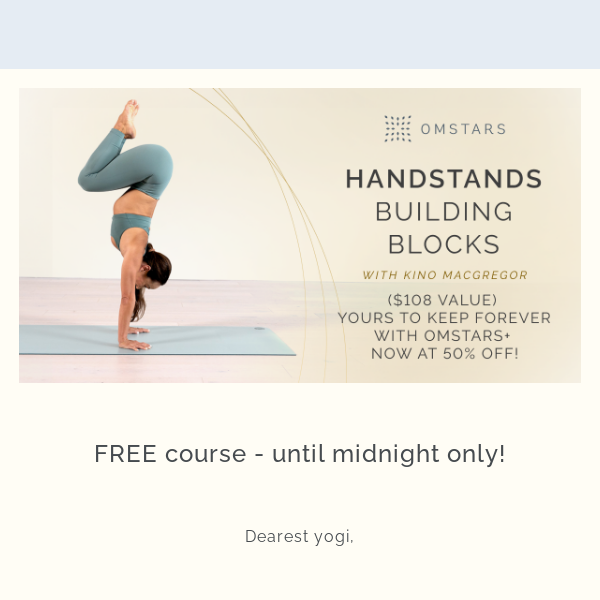 Free Handstands Building Blocks - Last Few Hours!