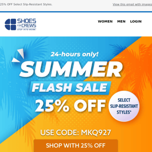 ⚡️25% Off Summer Flash Sale - 1-Day only!