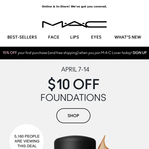Did someone say $10 OFF foundation??