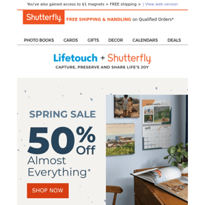 Attn: Here's 50% Off Almost EVERYTHING at Shutterfly to make your favorite winter memories last