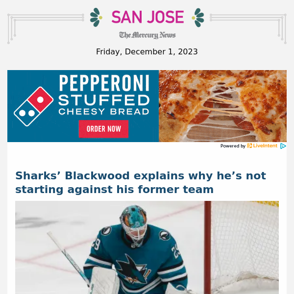 Sharks’ Blackwood explains why he’s not starting against his former team