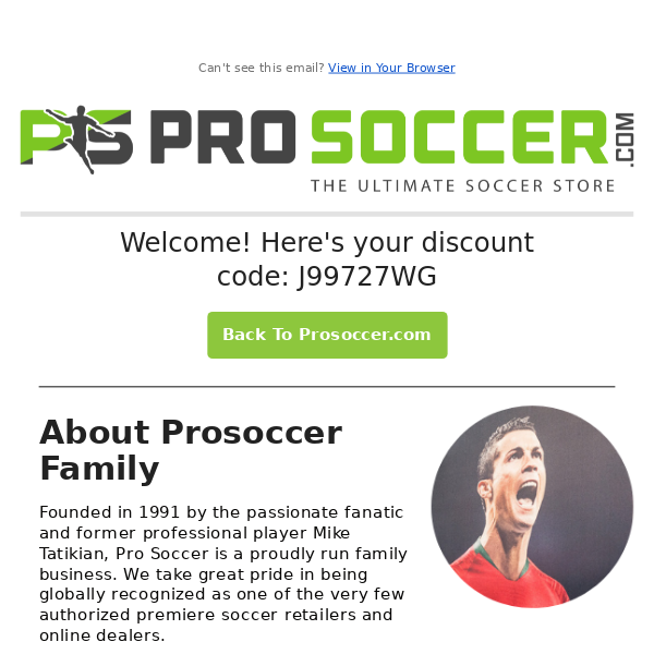 Pro Soccer - Online Store