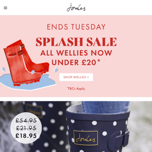 All wellies (including best-selling styles) under £20