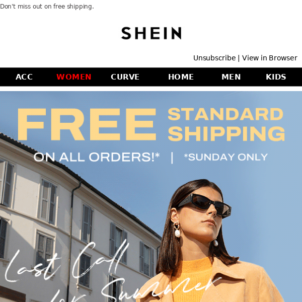 SUNDAY ONLY! - SHEIN