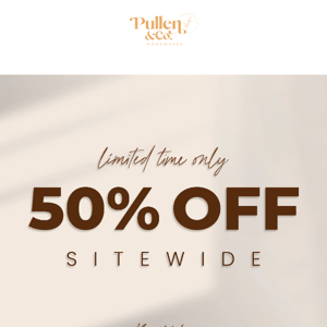 🚨50% OFF on All Homewares! Don't Miss Out on Pullen and Co's Birthday Sale🥳🎉