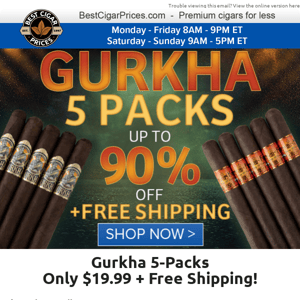 💣 Gurkha 5-Packs Only $19.99 + Free Shipping 💣