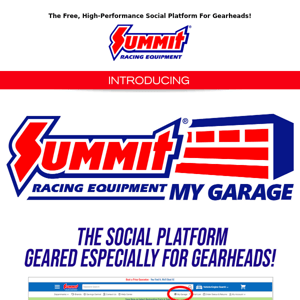 The My Garage Social Network is Live at Summit Racing