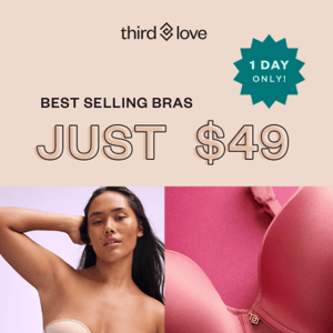 Just in! 2 for $99 T-Shirt Bras - Third Love