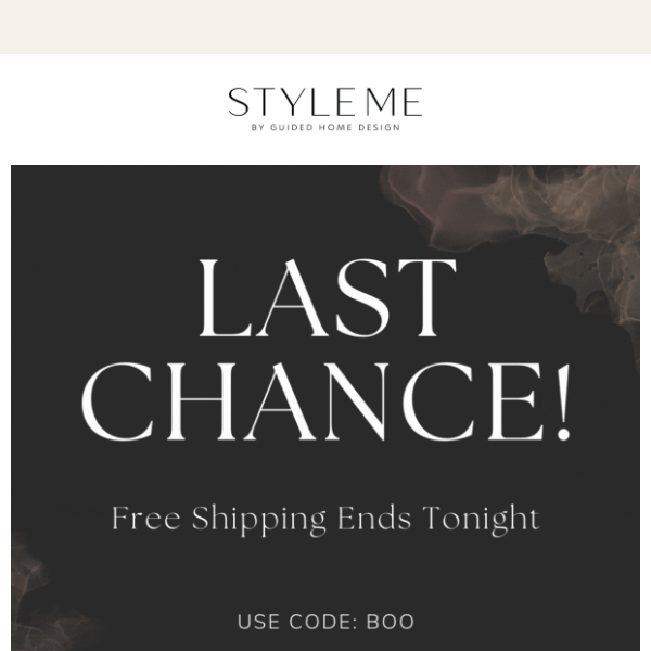 Free Shipping Ends Tonight!