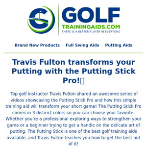 Travis Fulton teaches us how to Improve your Putting!  ⛳️