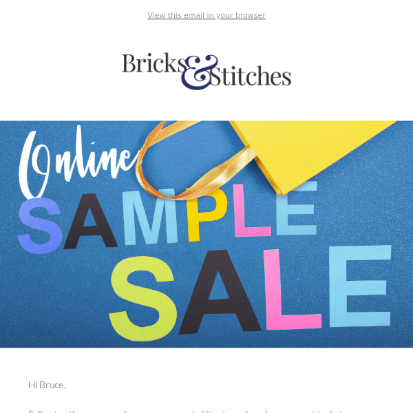 Your Summer Sample Sale Invitation