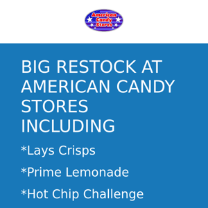New arrivals and restocks at American Candy Stores - UK Online Stores