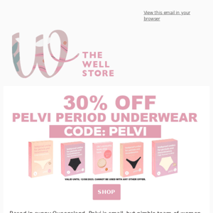 Final 4 Hours - 30% OFF PELVI PERIOD UNDERWEAR