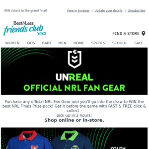 Get UNREAL Official NRL Fan Gear today!