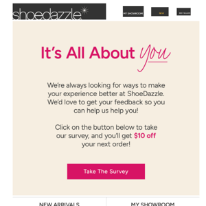 ShoeDazzle, Your $10 Credit Is Waiting