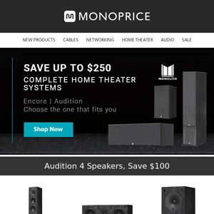 👑 MONOLITH 👑 Complete Home Theater Systems | Save Up to $250