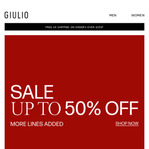 The 50% Off Sale Continues