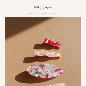 NEW IN: Recycled Hair Clips