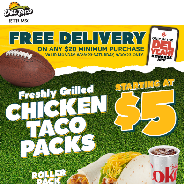 FREE DELivery while you watch 🏈!