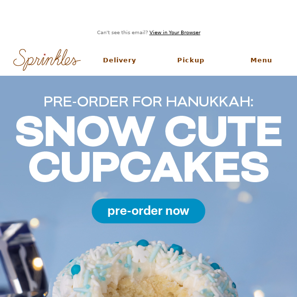 Pre-order Now: Hanukkah Snow Cute Cupcakes❄️