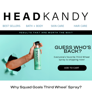 Third Wheel Spray is Back in Stock!