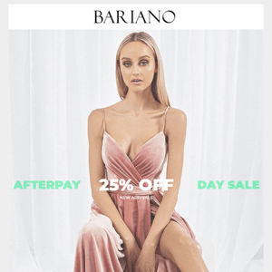 AFTERPAY DAY SALE | 25% OFF NEW ARRIVALS