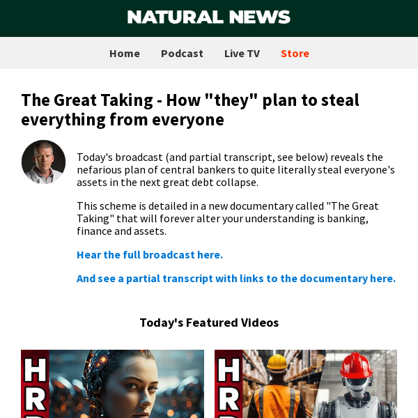 The Great Taking - How “they” plan to steal everything from everyone