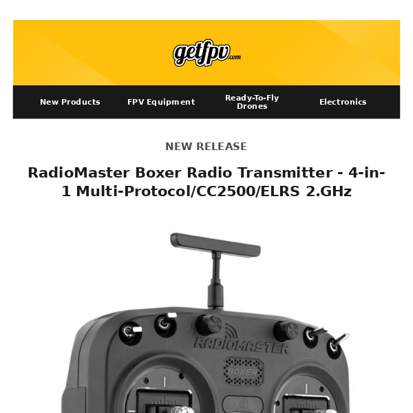 🚀  New Products: RadioMaster Boxer Radio Transmitter  |  Back in Stock: DJI O3 🚀