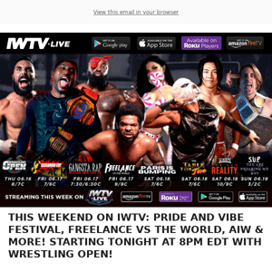 8 Stream Weekend Begins Tonight with WRESTLING OPEN!