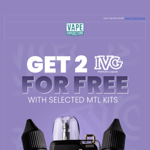 FREE IVG E-Liquids throughout January