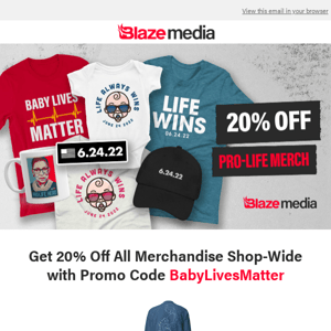 Celebrate the March for Life with 20% off shop-wide