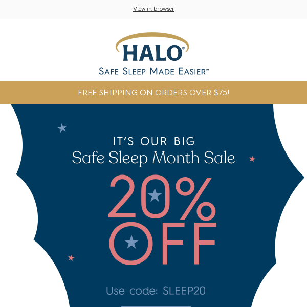 Don't Miss Out! 20% Off Disney SleepSacks at HALO + Free Shipping Over $75 🎁