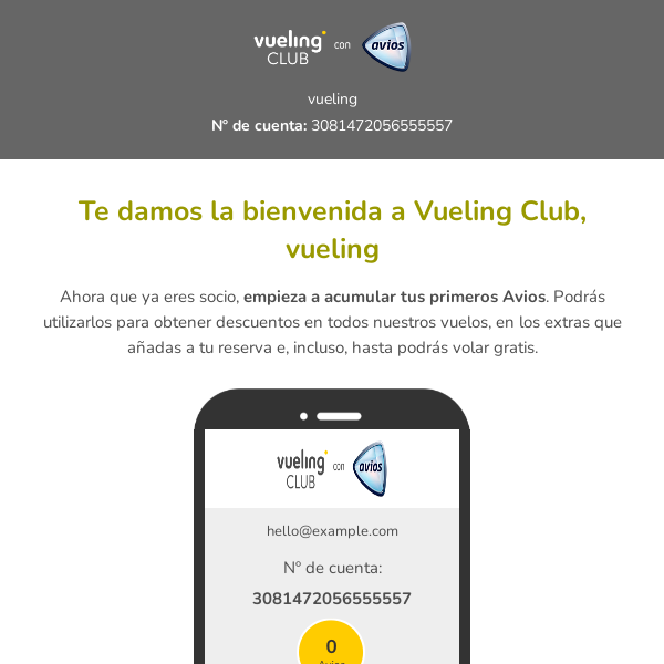 Vueling, ¡ya formas parte de Vueling Club! ✈️