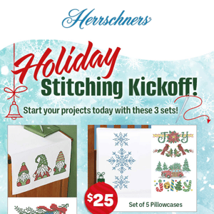 Start NOW! Up to 75% off needlework holiday projects...