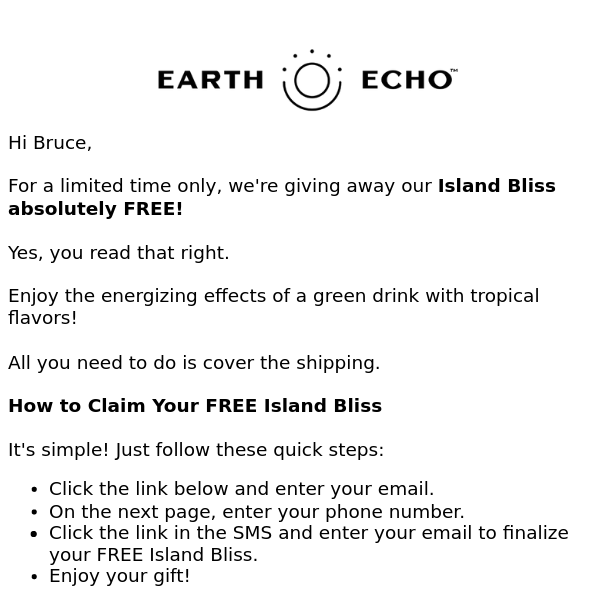 Get Your FREE Island Bliss Now