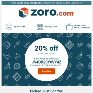 Your Lucky Day! 20% Off.