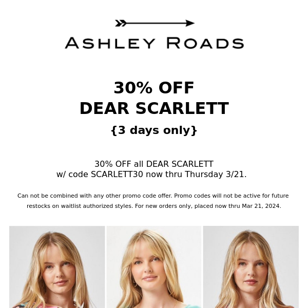 🌺 30% OFF DEAR SCARLETT