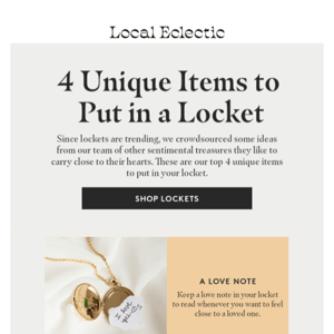 4 unique things to put in a locket