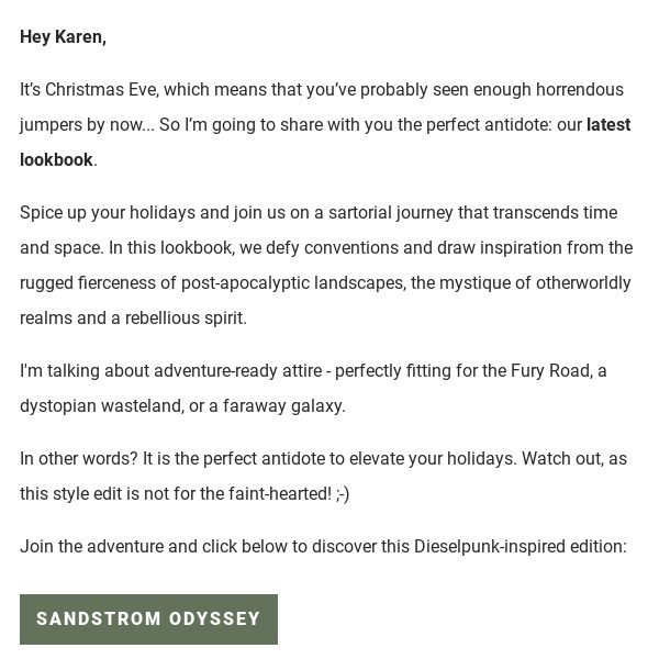 Dropping Now: Sandstrom Odyssey