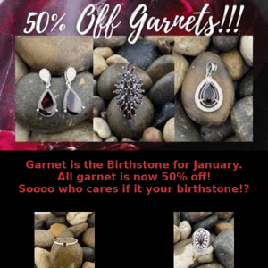 50% off on Garnet Jewelry - A deal too good to miss!