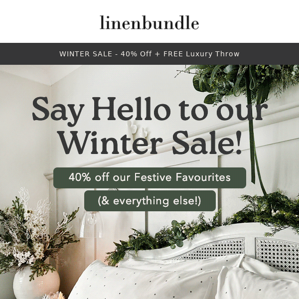 ❄️ Winter Sale - 40% Off!  ❄️