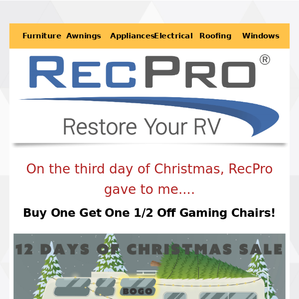 On the third day of Christmas RecPro gave to me...