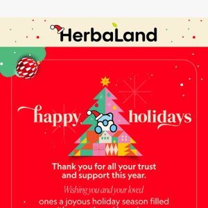 Merry Christmas from the Herbaland Team ❤️