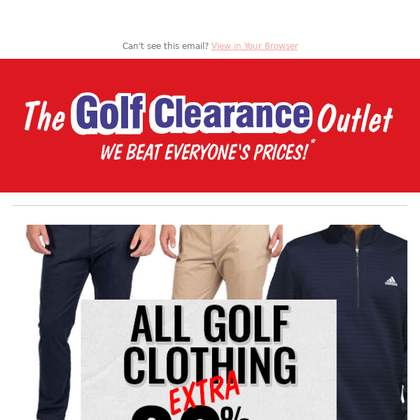 30% Off All Golf Clothing - Hurry! 🚨